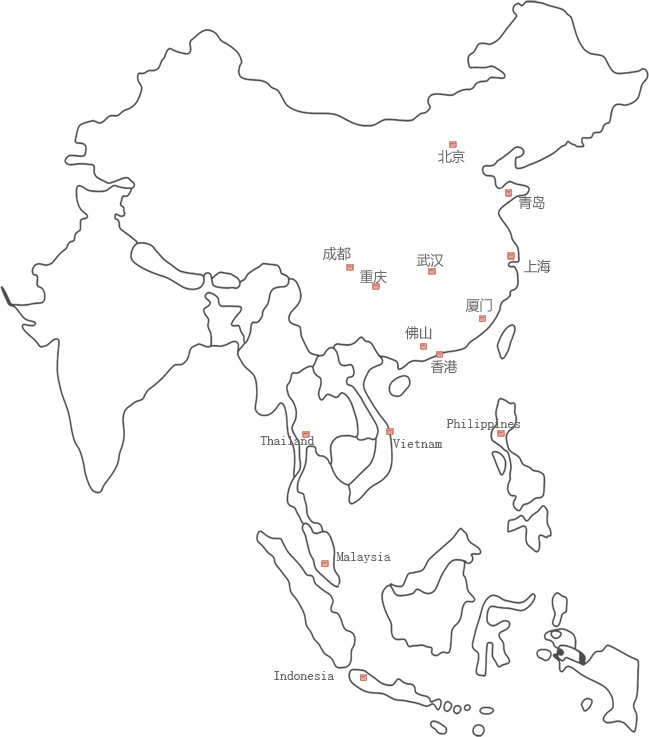 翁開爾公司銷售區(qū)域
