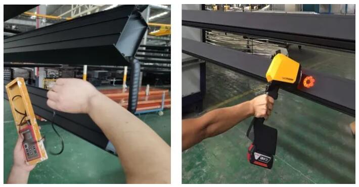 某鋁型材廠涂裝生產線使用涂魔師現場測試